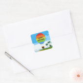Warm luchtballon Birthday sjabloon sticker (Envelop)