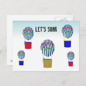 Warm luchtballon briefkaart (Voorkant / Achterkant)