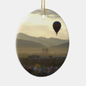 Warm luchtballon - kerstversiering keramisch ornament (Rechts)