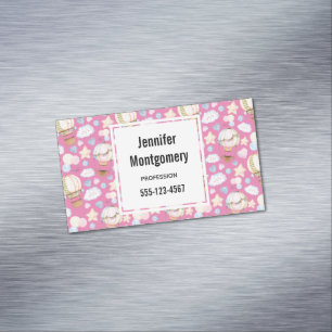 Warm luchtballon Whimsical Waterverf Patroon Magnetisch Visitekaartje