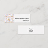 Warm luchtballon Whimsical Waterverf Patroon Mini Visitekaartje (Voorkant / Achterkant)