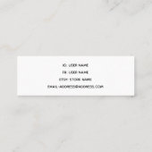 Warm luchtballon Whimsical Waterverf Patroon Mini Visitekaartje (Achterkant)