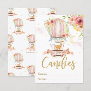 Warm luchtballondier raad hoeveel Snoepjes Kaart