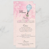  Warm Luchtballonhuwelijk Menu (Voorkant / Achterkant)