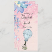  Warm Luchtballonhuwelijk Programma (Voorkant / Achterkant)