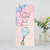  Warm Luchtballonhuwelijk Programma (Staand voorkant)