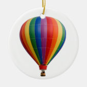 Warm-luchtballonkerstboomversiering Keramisch Ornament (Voorkant)