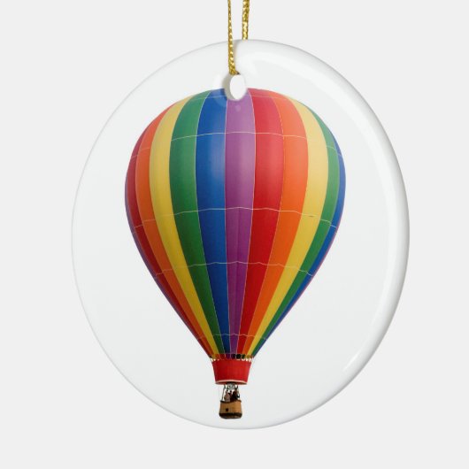 Warm-luchtballonkerstboomversiering Keramisch Ornament (Links)