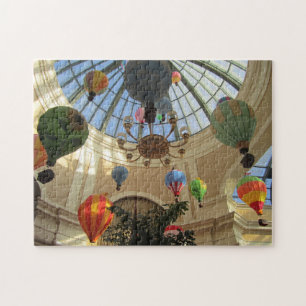Warm luchtballonpuzzel legpuzzel