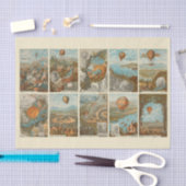 Warm-luchtballonvlekontkoppeling Tissuepapier (Craft)