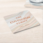 Warm Marble Geode Vierkante Kartonnen Onderzetter (Schuin)