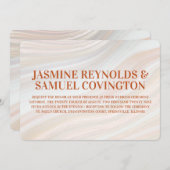 Warm Marble Geode Wedding Kaart (Voorkant / Achterkant)