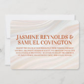 Warm Marble Geode Wedding Kaart (Voorkant)