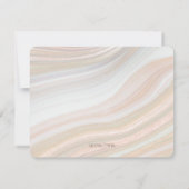 Warm marmeren geode RSVP kaartje (Achterkant)