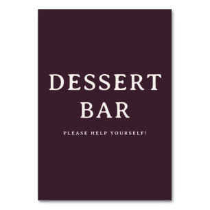 Warm Marokkaans Serif Dessert Bar Bord Kaart