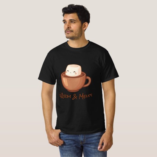 Warm & Melty – Festive Hot Chocolate Design T-shirt (Voorkant volledig)