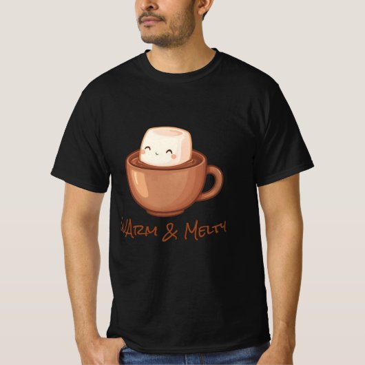 Warm & Melty – Festive Hot Chocolate Design T-shirt (Voorkant)