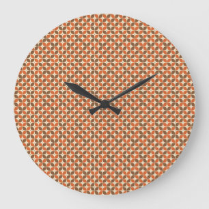 Warm Mid-Century Retro Boemerang Atoom- Grote Klok