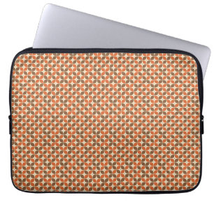 Warm Mid-Century Retro Boemerang Atoom- Laptop Sleeve