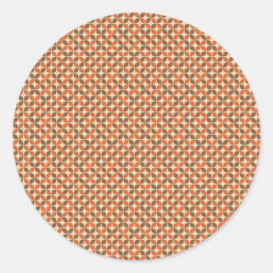 Warm Mid-Century Retro Boemerang Atoomstijl Ronde Sticker