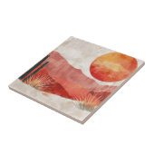 Warm minimalistisch - Abstract Boho woestijnlandsc Tegeltje (Zijkant)