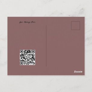 Warm Monochrome Corporate QR Code kerstboom Briefkaart