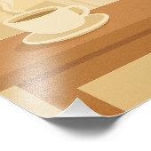 Warm Morning Coffee Poster – Minimalist Cozy Art (Coin)