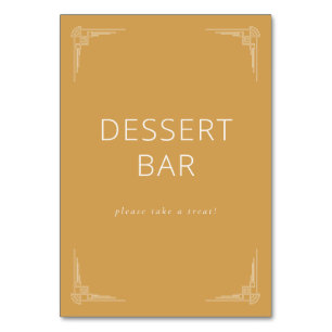 Warm Mosterd Gele Dessertbar Bord Kaart