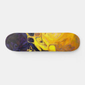 Warm Mountain blue orange yellow spirals Skateboard (Horizontaal)