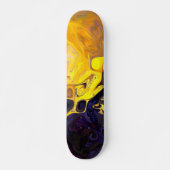 Warm Mountain blue orange yellow spirals Skateboard (Voorkant)