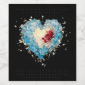 Warm my heart, aangepast wijn etiket (Enkel label)