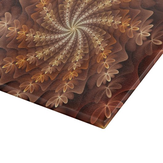 Warm-najaarkleuren, moderne Abstracte fractale kun Snijplank (Hoek)