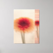Warm Neutral Abstract Floral Wall Decor Canvas Afdruk (Voorkant)