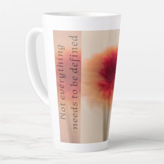 Warm Neutral Abstract Latte Mug (Angle gauche)