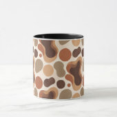 Warm Neutral Abstract Mug – Modern Organic Pattern Mok (Midden)