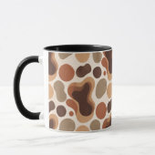 Warm Neutral Abstract Mug – Modern Organic Pattern Mok (Links)