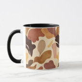 Warm Neutral Abstract Mug – Modern Organic Pattern Mok (Links)