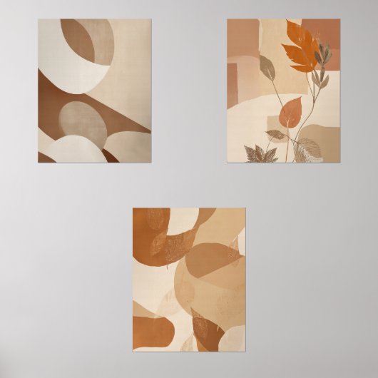 Warm Neutral Tones Art Set | Rustic Minimal Prints (Voorkant)