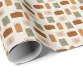 Warm Neutrale kerst aanwezig Cadeaupapier (Rol Hoek)