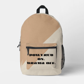 Warm oat and cloud white AI Print Cut Sew Bag Bedrukte Rugzak