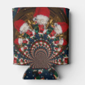 Warm omhoog Handen voor Kerstmis Blikjeskoeler (Achterkant)