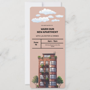 Warm onze nieuwe appartement uitnodiging