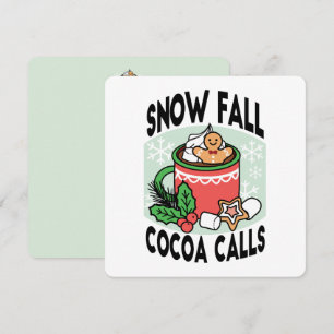 Warm op met Sneeuwval Cacaoroeps - Winterdrank Kaart