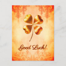Warm Oranje Goud Vintage Stijl Veel Succes Wensen