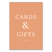 Warm Peach Minimalist Gratitude Card Kaart (Achterkant)