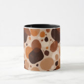 Warm Pebble Aesthetic Mug – Minimal Abstract Dots (Centre)