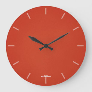 Warm Red Grainy Texture Moderne Grote Klok