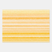 Warm Retro Waterverf Stripes in mosterdgeel Inpakpapier Vel (Voorkant 3)