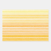 Warm Retro Waterverf Stripes in mosterdgeel Inpakpapier Vel (Voorkant)