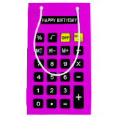 Warm-roze Birthday-calculator Klein Cadeauzakje (Voorkant)
